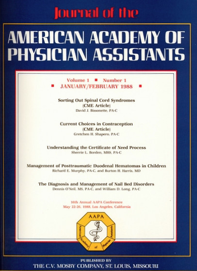 JAAPA 1st Edition - Physician Assistant History Society®